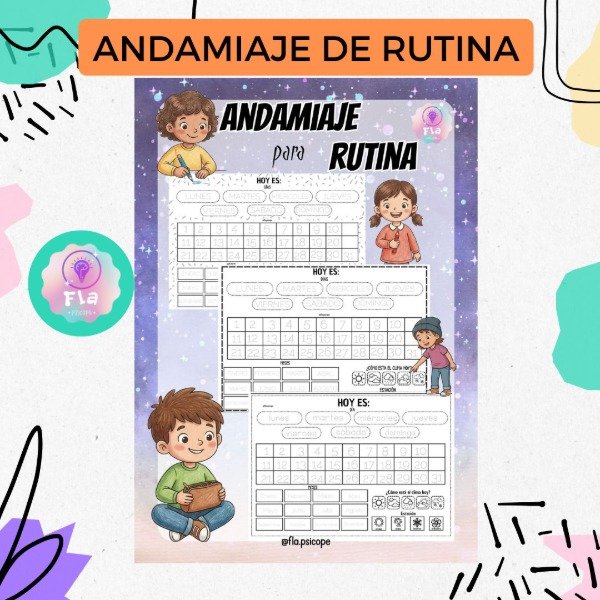 Producto - Andamiaje Rutinas con día mes clima y estación