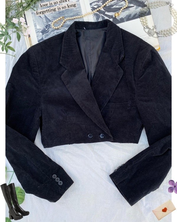 Producto - Saco crop corderoy 1980s -envío incluido