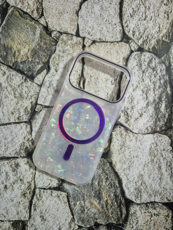 Producto - Funda rígida Magsafe nacar Iphone 17 Pro violeta