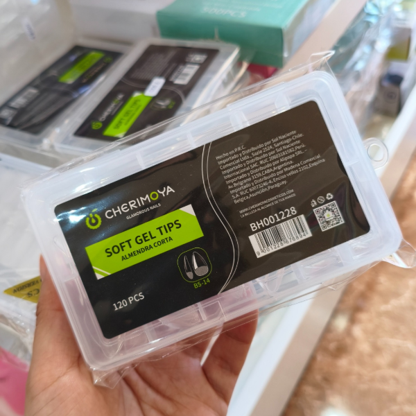 Producto - Tips almendra corto x120 pcs Cherimoya