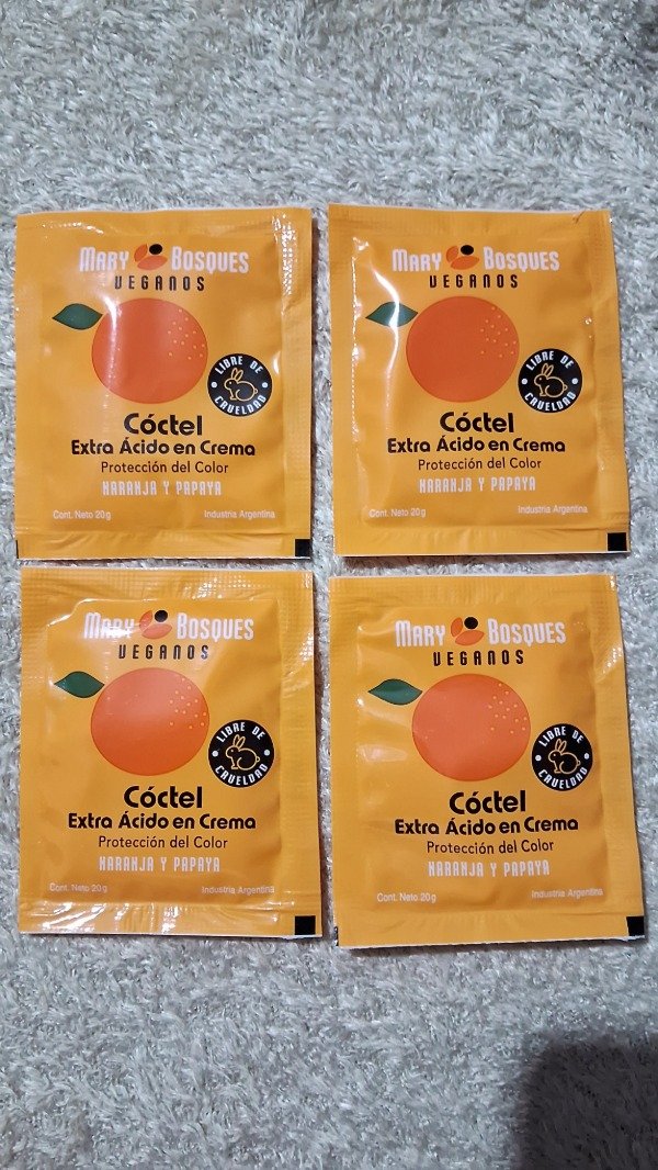 Producto - Mary Bosques Cóctel extra Ácido naranja y papaya protección del color 20g