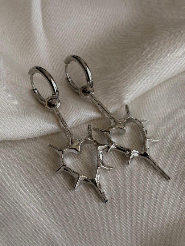 Producto - aros acero gothic heart