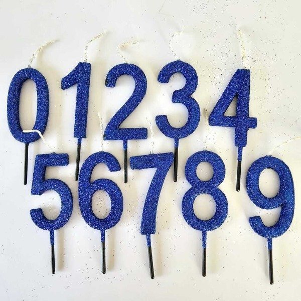 Producto - VELA NUMERO PLASTICA GIBRE AZUL