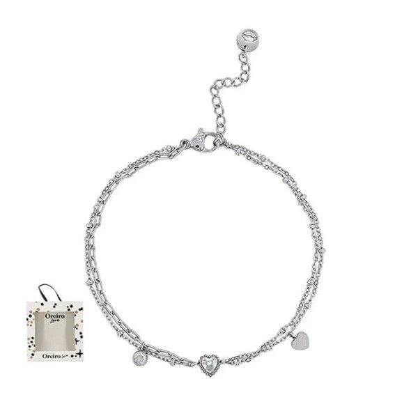 Producto - PULSERA ACERO OREIRO LOVE DOBLE PLATEADA