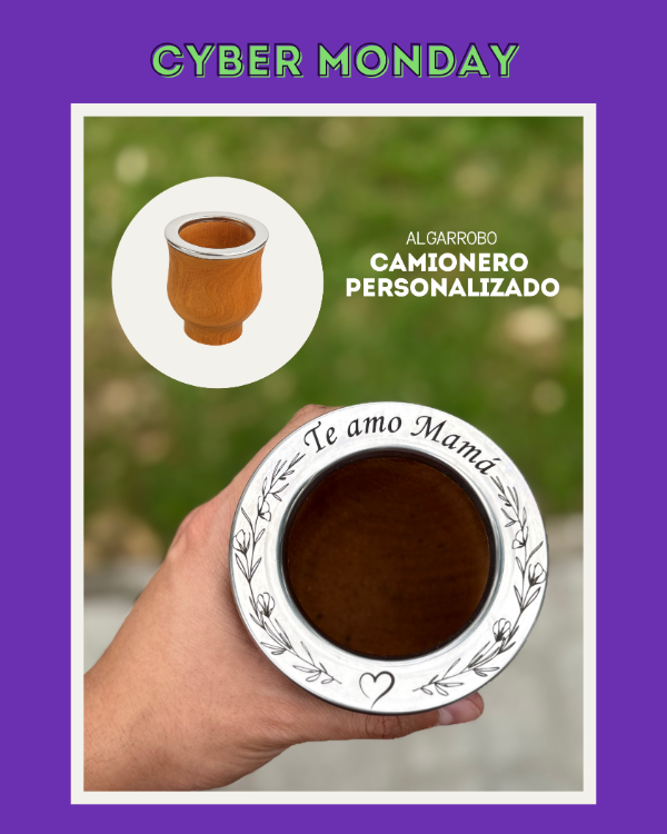 Producto - MATE CAMIONERO ALGARROBO RÚSTICO PERSONALIZADO