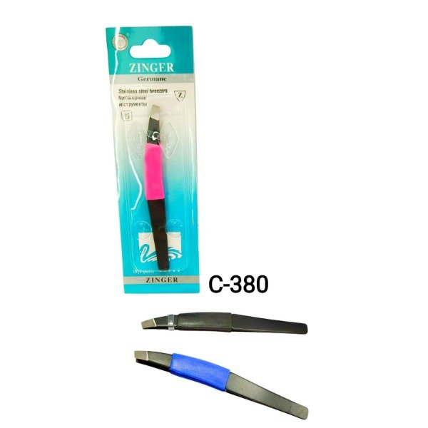 Producto - Pinza depilar con goma zinger C-380