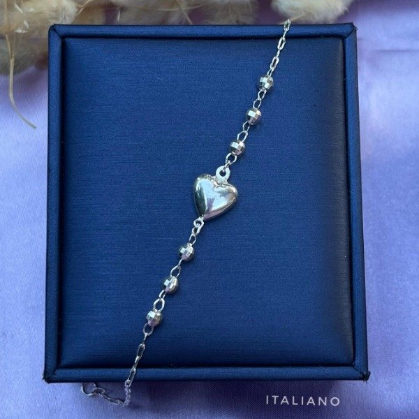 Producto - Pulsera italiana corazón inflado