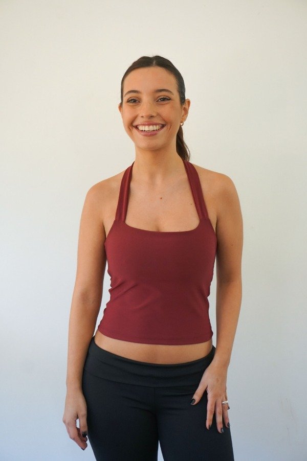 Producto - Remera de tiras bordo