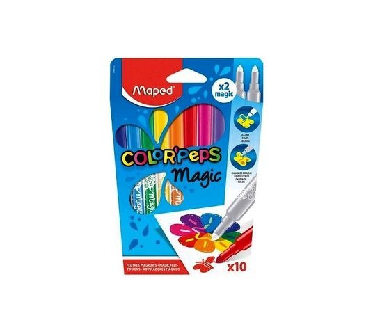 Producto - MARCADOR AL AGUA COLOR PEPS MAGIC CAJA X10 MAPED