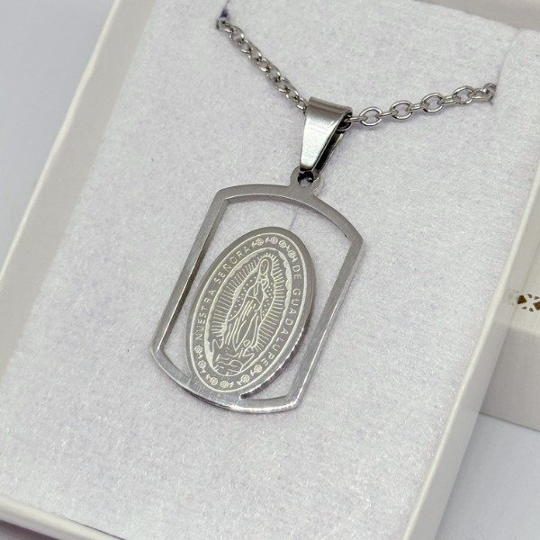 Producto - Medalla Virgen de Guadalupe de Acero Quirúrgico - Art.4501
