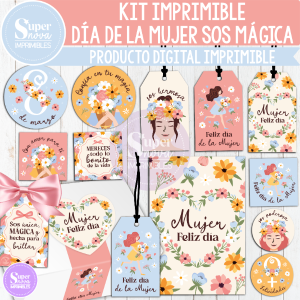 Producto - KIT IMPRIMIBLE DÍA DE LA MUJER SOS MÁGICA
