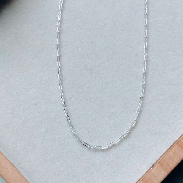 Producto - Cadena Forcet Fina Laminada 45cm Plata 925 - 1
