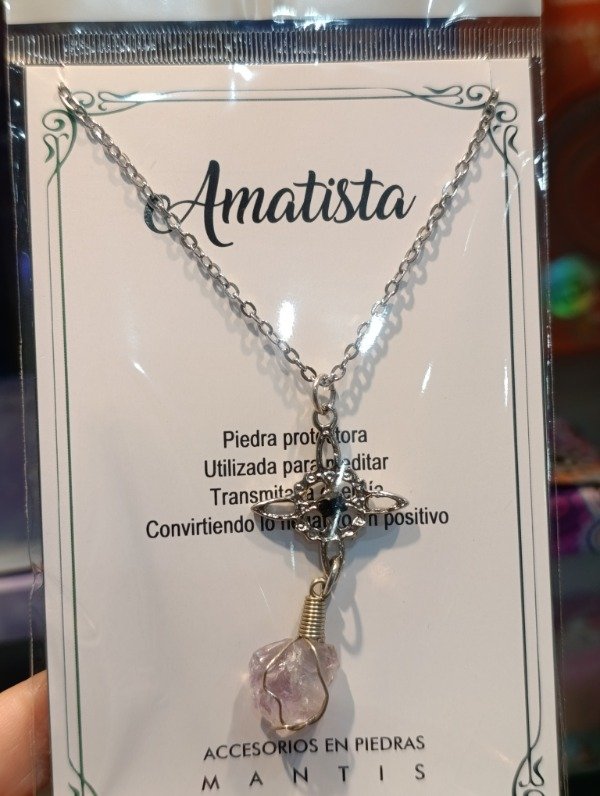 Producto - Dije con cadena nudo de bruja y piedra - 2