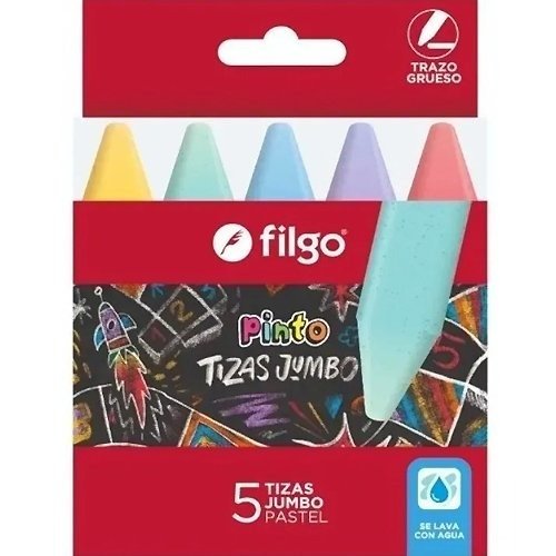 Producto - Tiza Filgo Jumbo Pastel x5 - 2