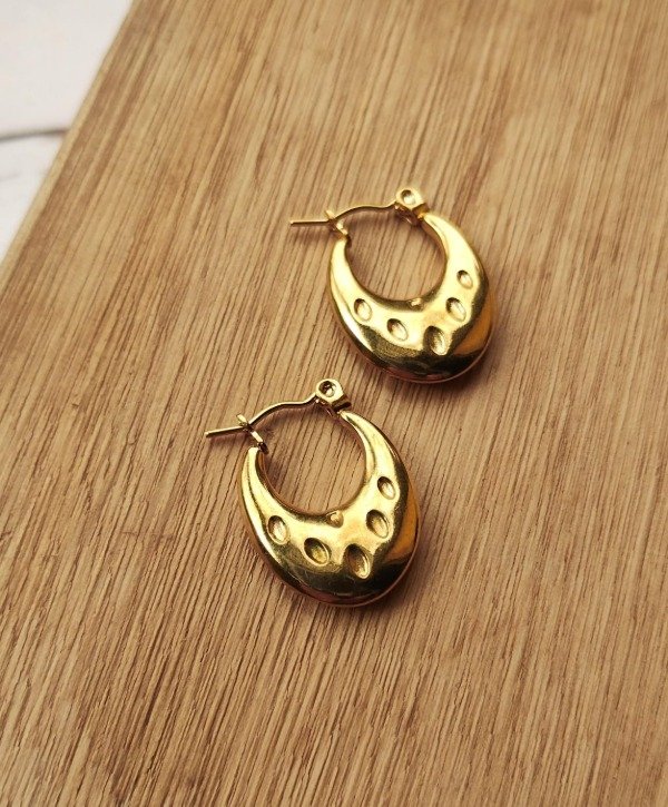 Producto - Argollas Doradas Labradas - 1