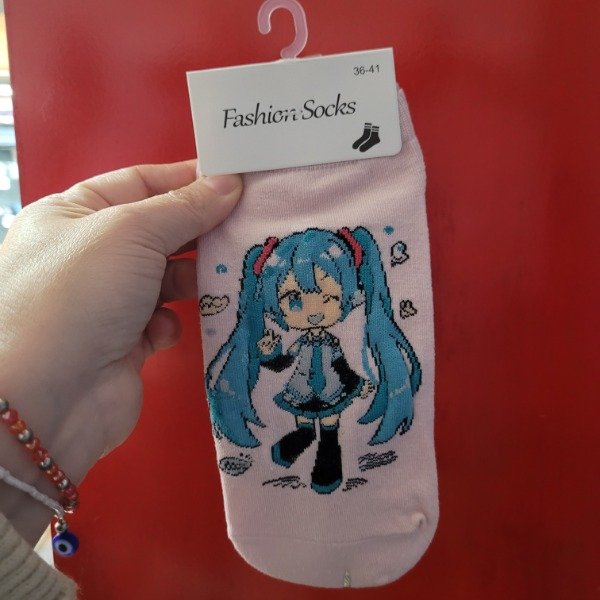 Producto - SOQUETE ADULTO HATSUNE MIKU MALVA