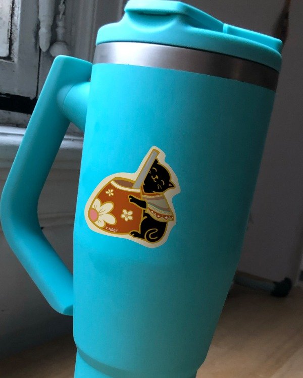 Producto - Sticker Mate gato negro - 1