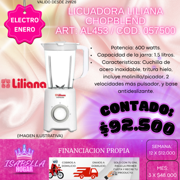 Producto - LICUADORA LILIANA CHOPBLEND ART: AL453 / COD: 057500