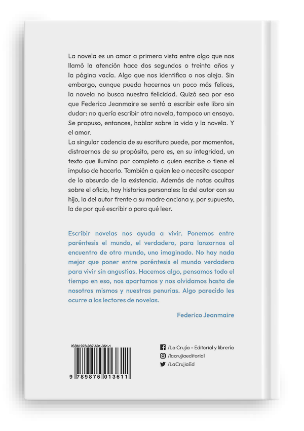 Producto - LA VIDA, LA NOVELA Y EL AMOR - FEDERICO JEANMAIRE - LA CRUJIA