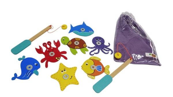 Producto - Juego de pesca con animales marinos imantados