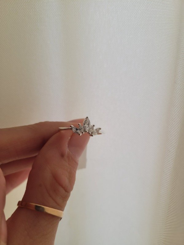 Producto - Anillo 5 gotitas de cubic engarzadas Plata 925 - 1