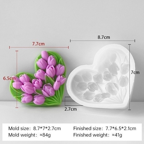 Producto - Aplique Corazón de Tulipanes