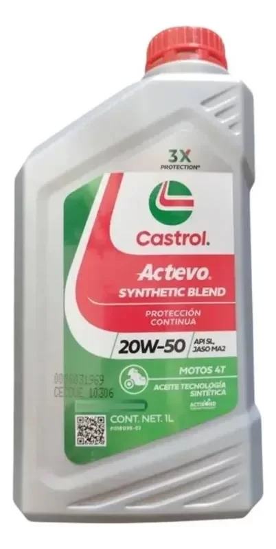 Producto - ACEITE CASTROL ACTEVO 4T SEMISINTETICO PART SYN 20W50