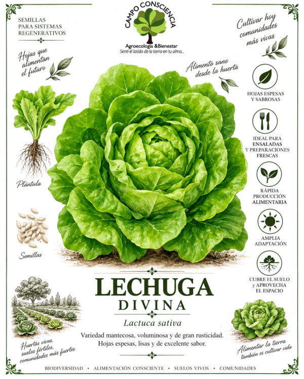 Producto - Lechuga Divina - Semillas Agroecológicas