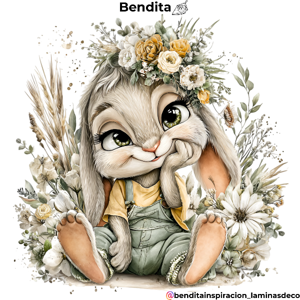 Producto - Bendita Plancha conejita boho