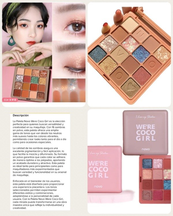 Producto - Paleta de sombras x16 novo