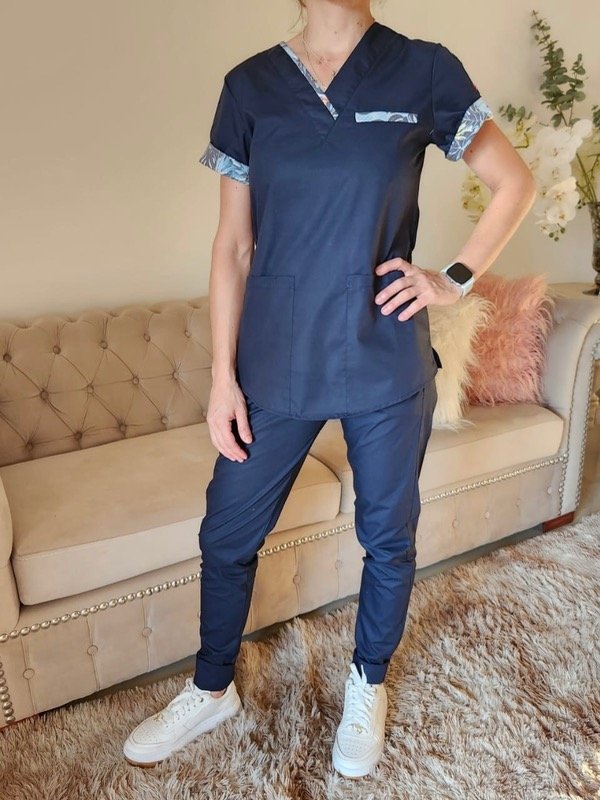 Producto - ROCÍO ARCIEL (Azul detalle Hojas)