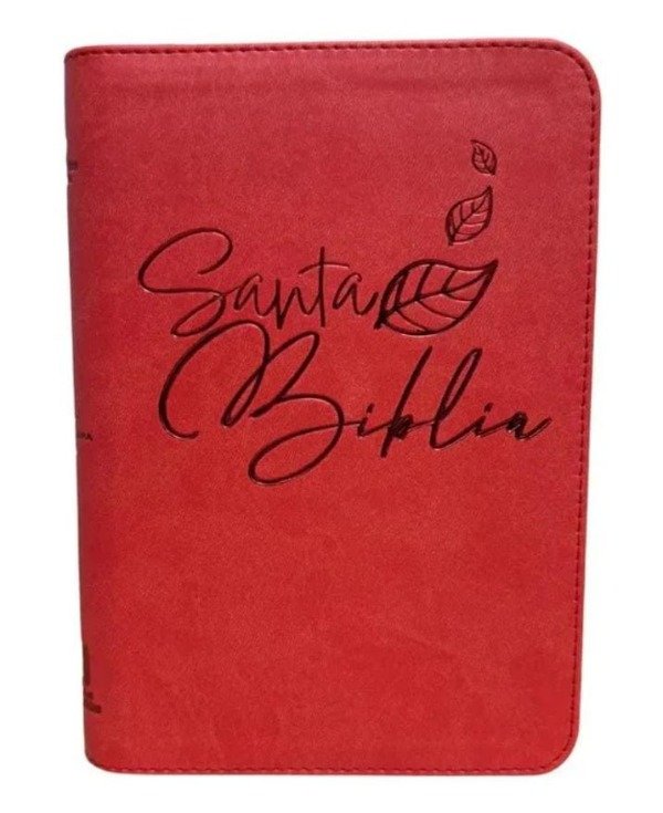 Producto - Biblia LETRAS GRANDES CIERRE Gamuzada ROJO CARMESI