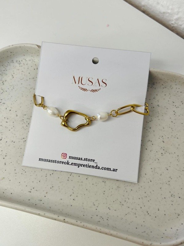 Producto - pulsera gregory acero dorado