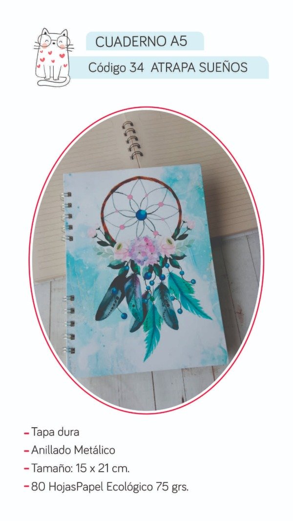 Producto - Cuaderno 34 Atrapa Sueños