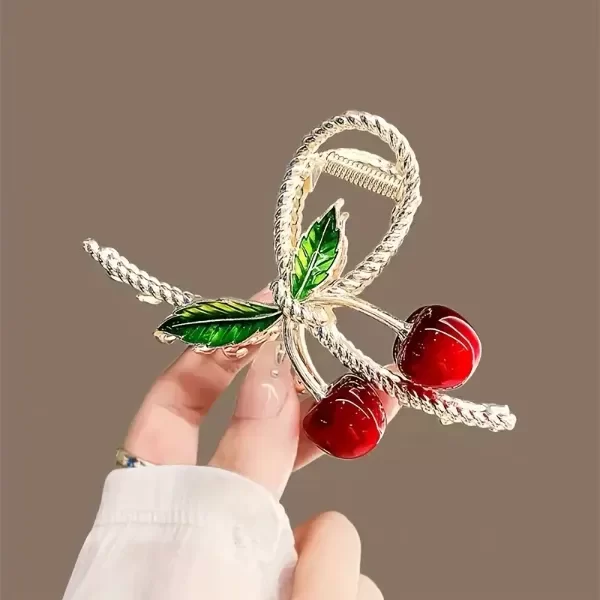 Producto - Pinza para el Cabello de Metal con Forma de Cereza