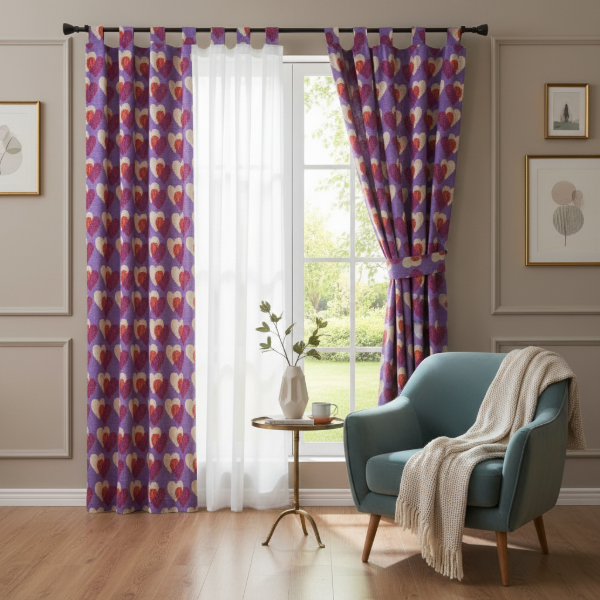 Producto - Juego de Cortinas "Corazones"