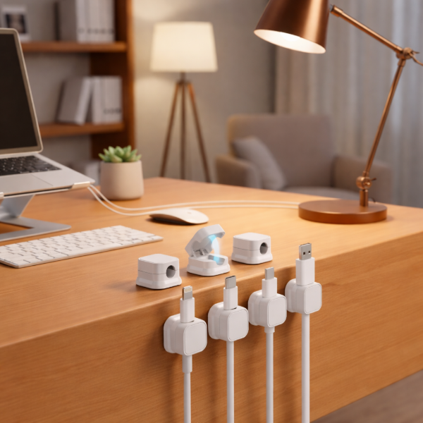 Producto - Organizador de Cables Adhesivo Blanco