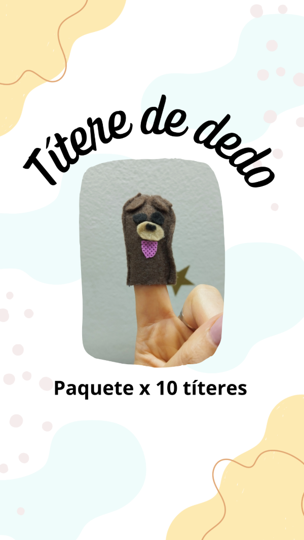 Producto - Titere de dedo x 10Un. Perrito