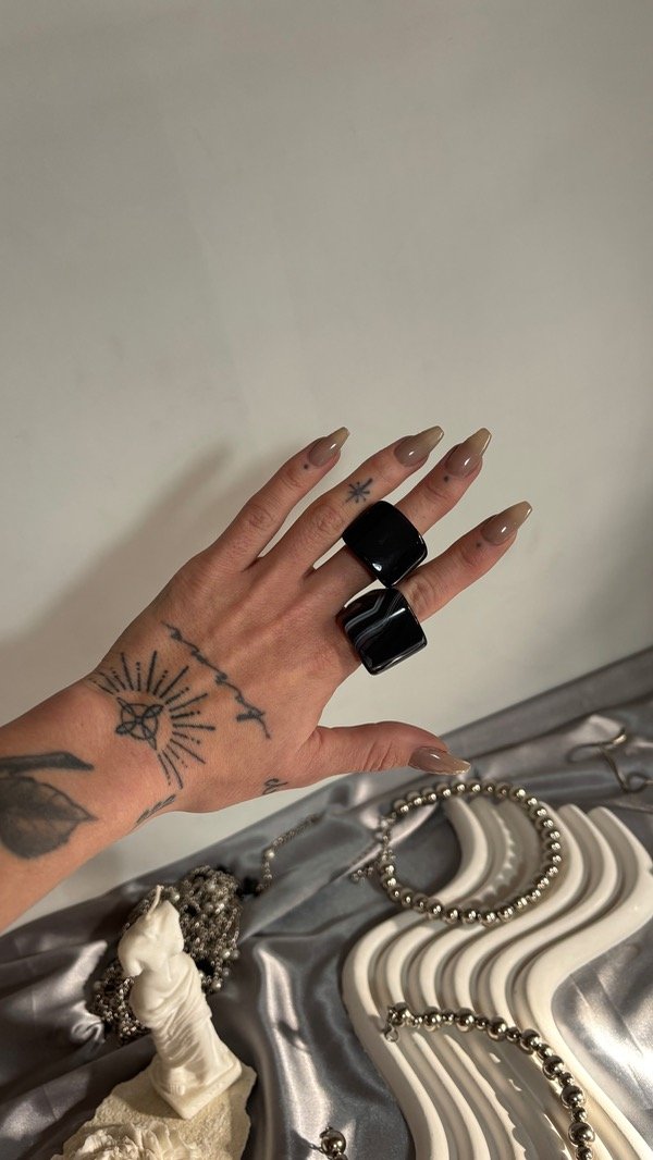 Producto - ANILLO ÁGATA NEGRA - 25000