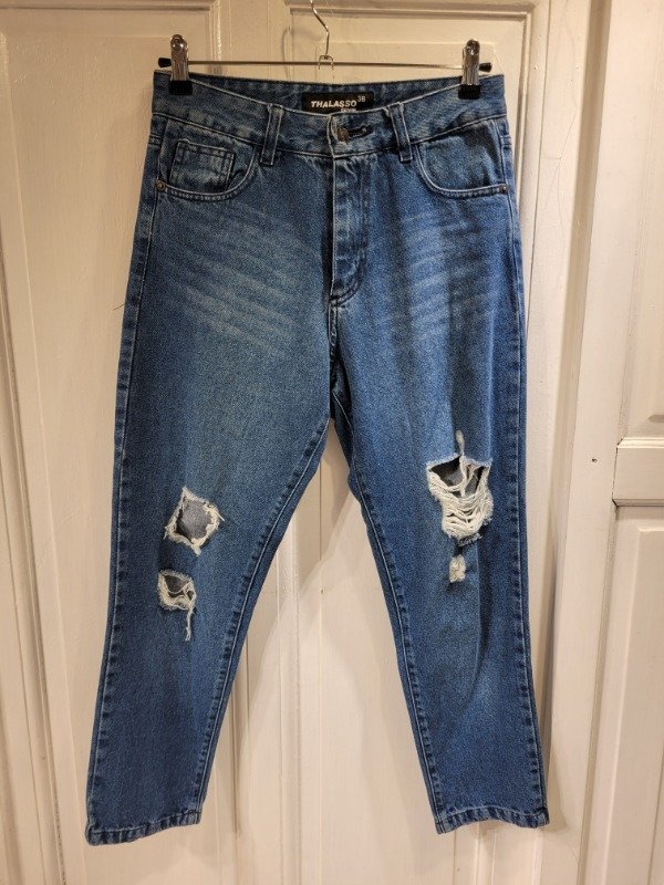 Producto - Jean THALASSO recto con roturas azul Talle 28 - PRECIO: 36X