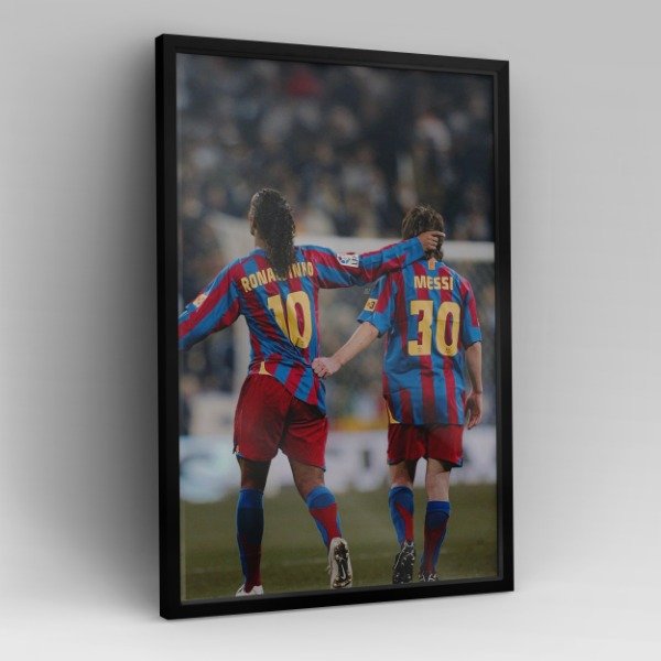 Producto - Cuadro Ronaldinho y Messi