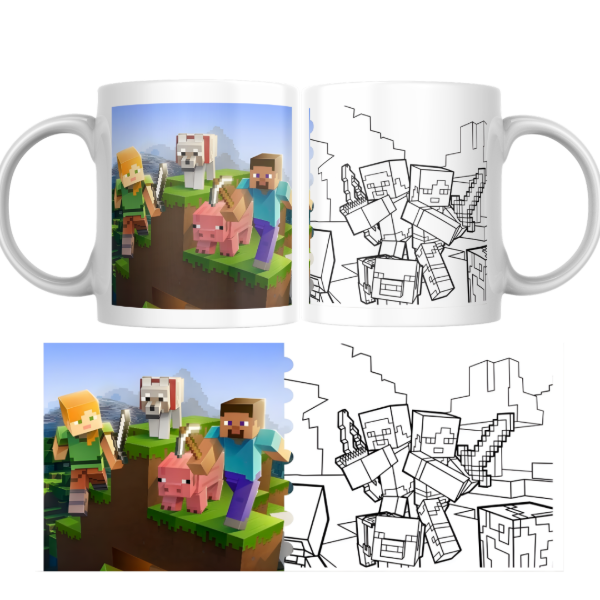 Producto - Taza - minecraft (para pintar) - 0