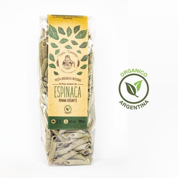 Producto - Pastas integrales con ESPINACA - Penne Rigatti