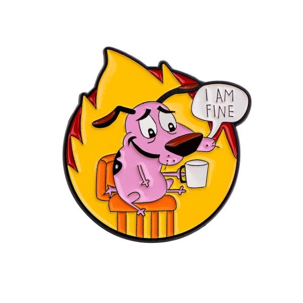 Producto - Pin Coraje, el perro cobarde - This is Fine