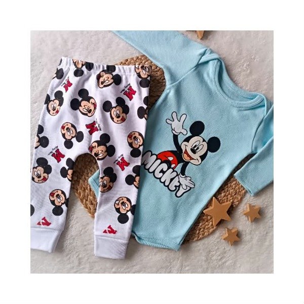 Producto - conjunto MICKEY CARITAS celeste - 1