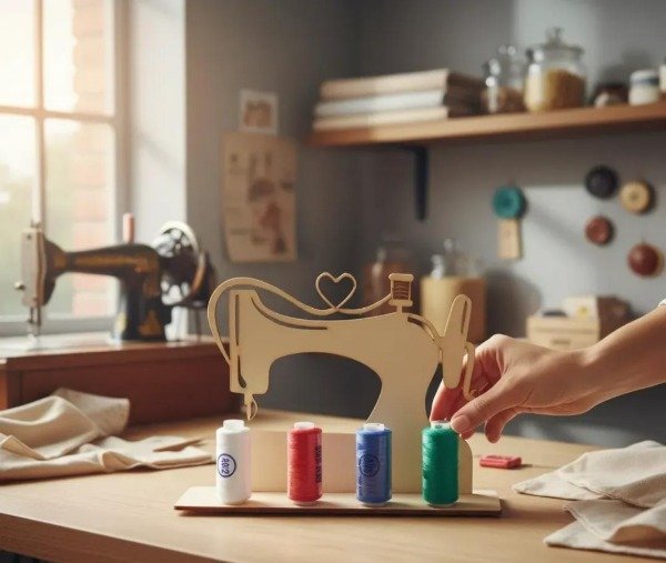 Producto - Porta Hilos x4 decoracion maquina