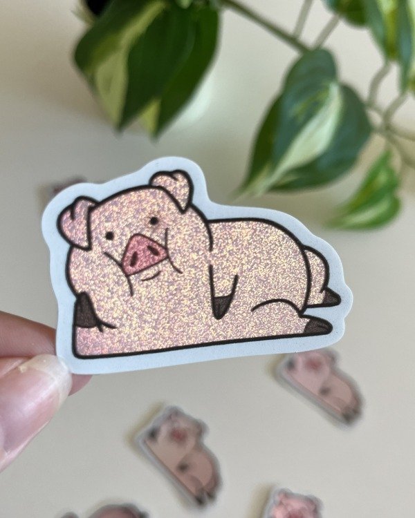 Producto - Sticker Arena UV - Cerdo Posando