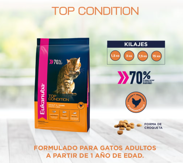 Producto - Eukanuba Gato Adulto Top condition