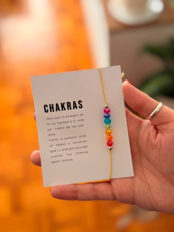 Producto - Pulsera 7 chakras beige