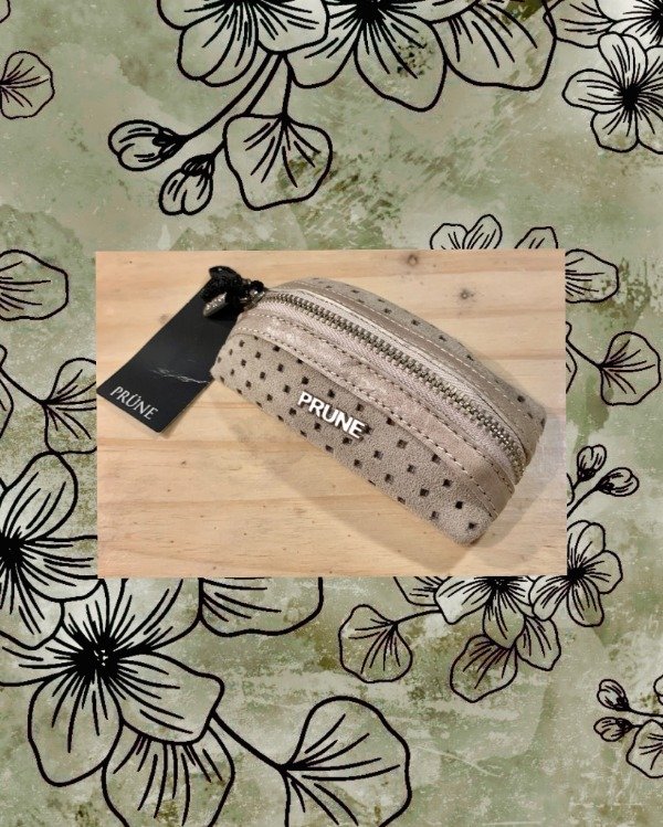 Producto - Monedero Prüne de gamuza Beige